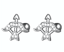 Stainless Steel Zodiac Screw-back Stud Earrings